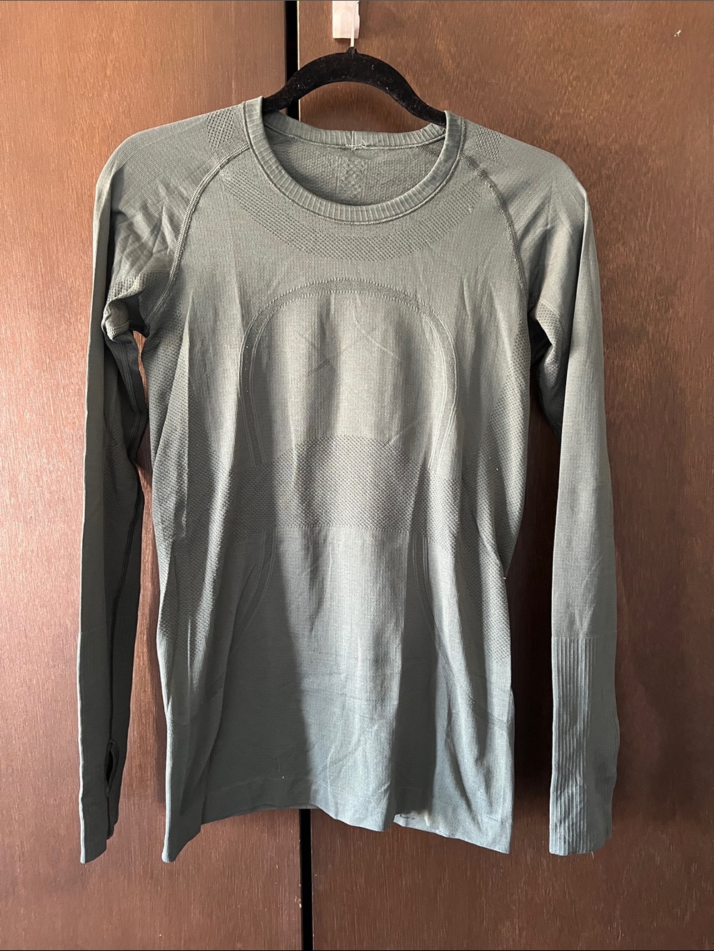 lululemon athletica Olive Green Seamless Crew Long Sleeve